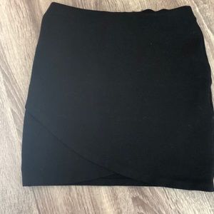 Topshop mini skirt black stretchy size 4